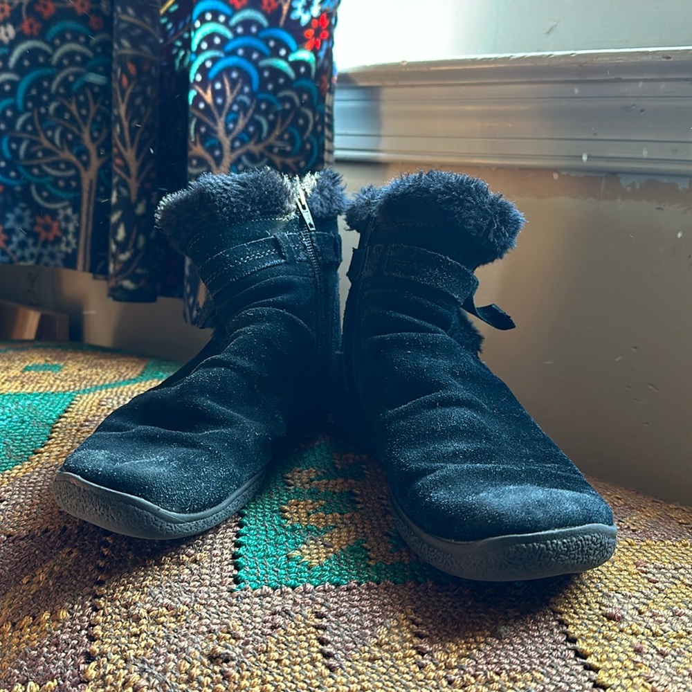 BearPaw square toe fur lined boots